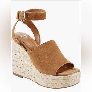 Marc Fisher Brown Suede Wedge Sandals